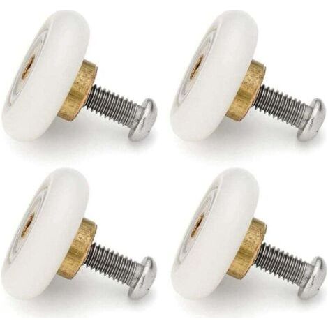 VURAHOME - Lot de 4 roulettes de rechange pour portes de douche coulissantes, diamètre 19 mm,de