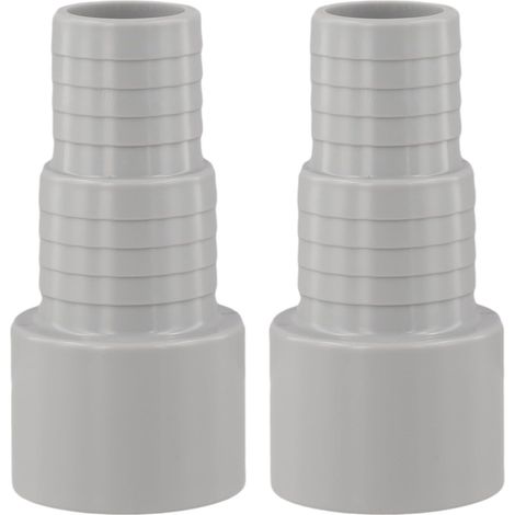 Lot de 2 adaptateurs de tuyau de pompe de piscine Ø50 mm pour tuyaux de 32 mm et 38 mm pour systèmes d'aspirateur de piscine Intex Kit de remplacement facile à installer (1/5)