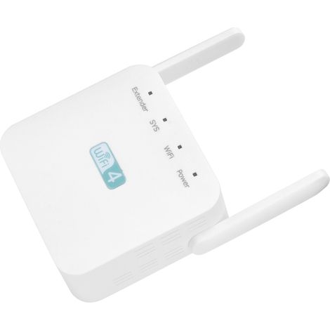 Amplificateur de Signal 300M avec Double Antenne, Répéteur WiFi Portée Étendue, Blanc, Prise EU 100‑240V