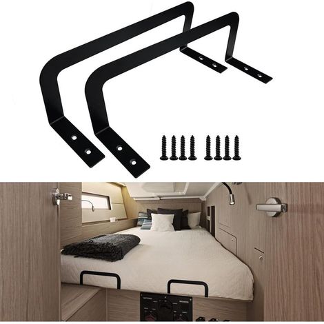 Juego de 2 topes antideslizantes para colchones, aptos para camas articuladas, camas con plataforma, etc. (Negro) (1/5)