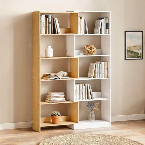 SunJet Bibliothèque, étagère de rangement, extensible 60-111 cm - Réf. Jkulwzomowzs (1/5)