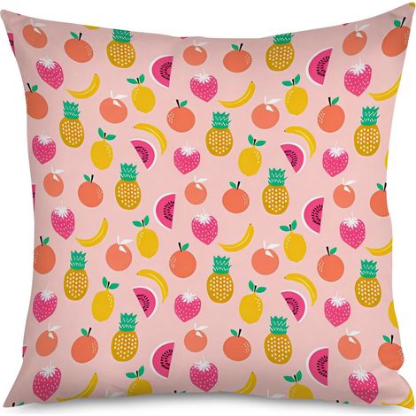 Housse de coussin mangue souriante, exotique (1/5)
