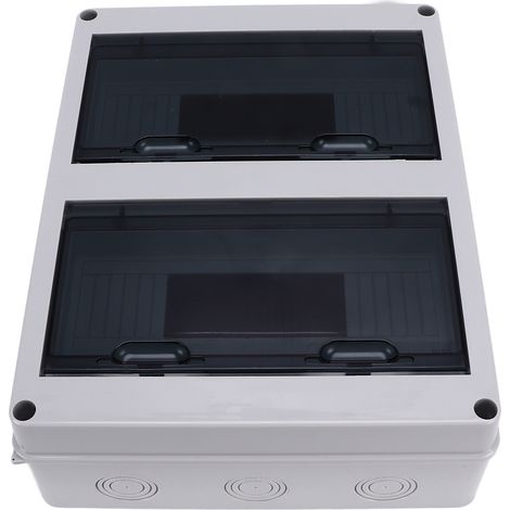 24-Modul-Verteilerkasten IP65 wasserdicht, Kunststoff-Anschlusskasten mit transparentem Deckel für modulare Leistungsschalter. (1/5)