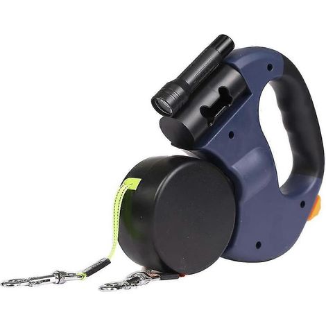 Double retractable dog leash