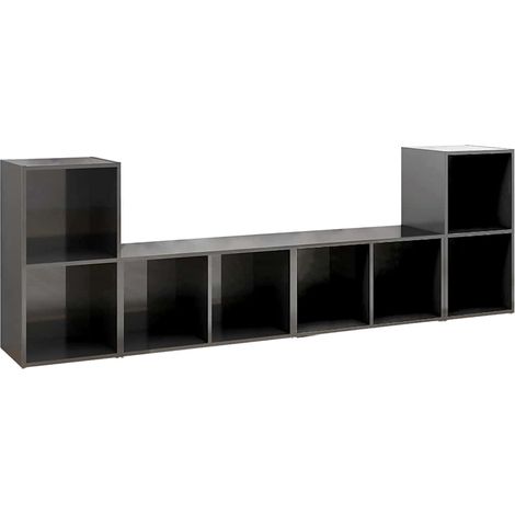 Maison Exclusive - TV-Schränke 4 Stk. Hochglanz-Grau 72x35x36,5 c (1/5)