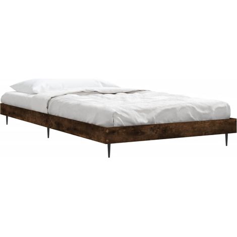 vidaXL Giroletto senza Materasso Rovere Fumo 90x190 cm in Truciolato (1/4)