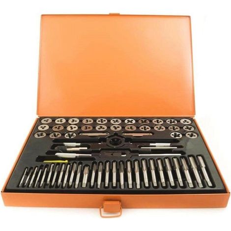 KIT FILIERA 60 PEZZI CASSETTA PER FILETTATURA MASCHI E FEMMINE 16026