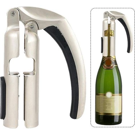 Champagnerflaschenöffner – Professioneller Korkenzieher für Schaumweine – Silber (1/5)