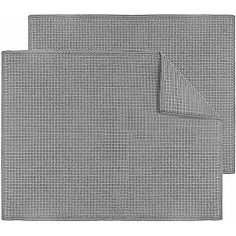 Set mit 2 Mikrofaser-Geschirrtrockenmatten, schnelltrocknende Geschirrabtropfmatten für Küchenarbeitsplatten, maschinenwaschbar (1/4)