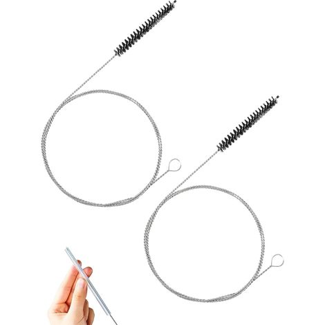 2 pièces Brosse De Nettoyage Longue 100cm, Ecouvillon Nettoyage Multifonctions Flexibles, Brosse Polyvalente pour Nettoyer Bouteilles, Tubes, Éprouvettes Et Ouvertures ÉtroitEs(noir) (1/5)