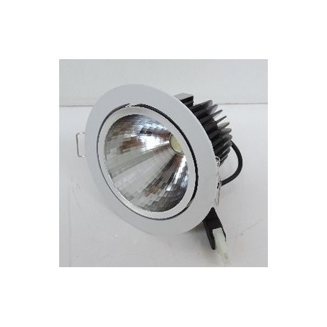 Spot encastré LED 7.2W Ø 90mm blanc sans collerette 4100K 350mA (driver 230V non incl) 27° VIO GE LIGHTING 77520