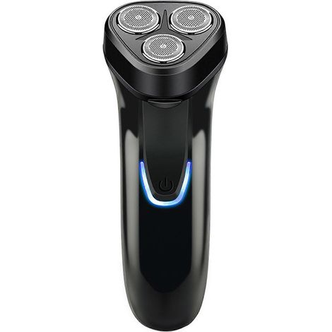 Rasoir électrique pour homme, rechargeable, étanche, portable, pour voiture, triple tête, lavable, rotatif, batterie longue durée, épilateur de voyage, noir (1/5)