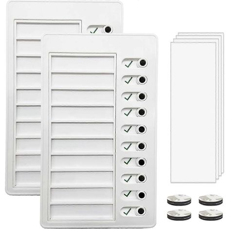 Tableau de corvées pour enfants 2 pièces, liste de tâches à faire, planning quotidien vierge en plastique, tableau de routine effaçable (1/5)
