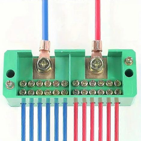Boîte de jonction électrique monophasée/triphasée FJ6 (1 pièce) - Bornier en laiton 2 pouces, 6/8/12 ports, adaptée à la distribution domestique Max-JXLGV (1/4)