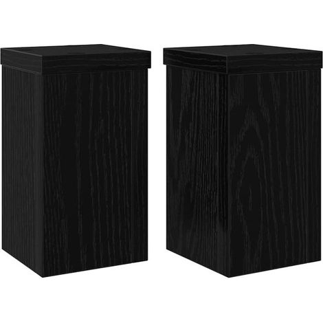 Support pour plantes (2 pièces), chêne noir, 10 x 10 x 18 cm (1/5)