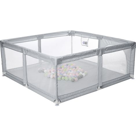 Parc bébé 150 x 150 x 55 cm – Tissu polyester Oxford – Connecteurs en plastique ABS – Barrière de sécurité pour enfants 0-36 mois – Drillpro