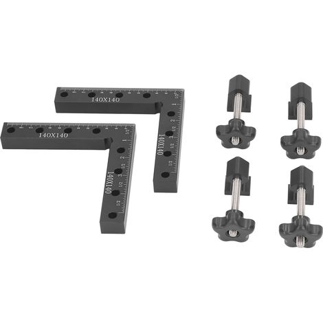 Équerre de positionnement à 90 degrés, en alliage d'aluminium, pour la fixation de panneaux de menuiserie, pince d'angle à 90 degrés, pince d'angle pour meuble (1/5)