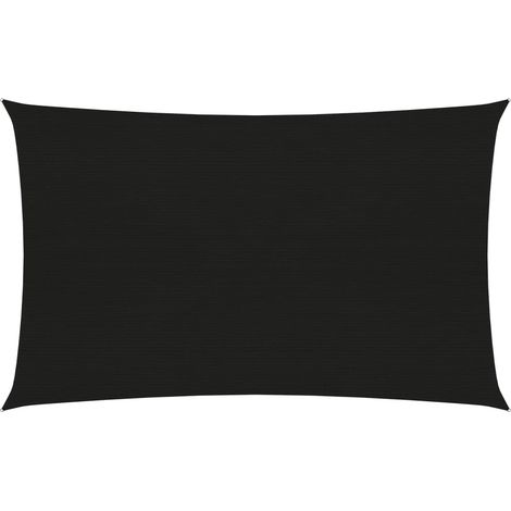 Voile d'ombrage 160 g/m² noir 3 x 5 m PEHD