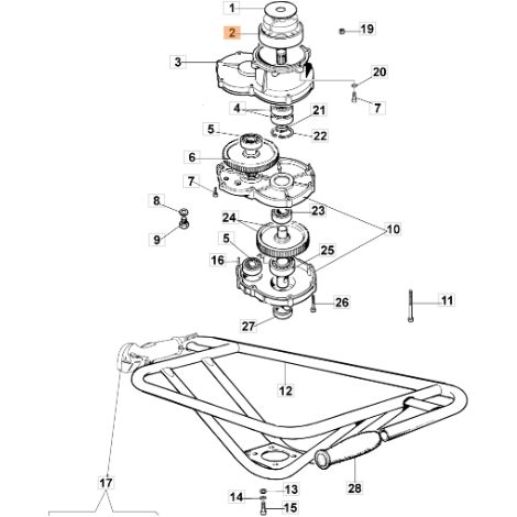 Campana frizione mototrivella modelli MTL40 MTL51 ORIGINALE EMAK 375100011AR
