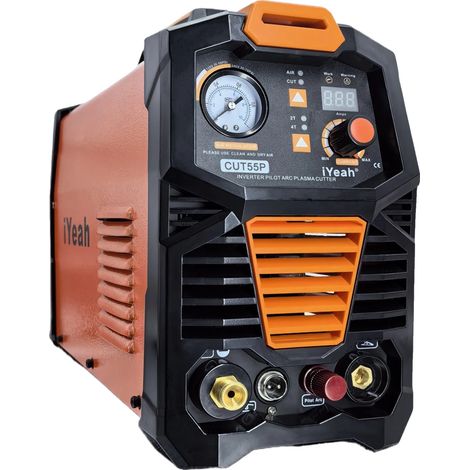 Découpeur Plasma, Courant Évalué de 55A, Épaisseur de Découpe Max de 20mm, Tension d'Entrée de 120V/240V, Puissance d'Entrée Évaluée de 7,5KW, Arc Pilote HF (1/2)