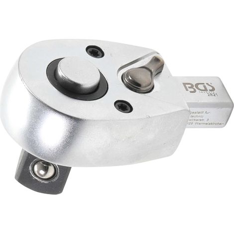 Llave de carraca reversible bgs 2821 48 dientes cromada