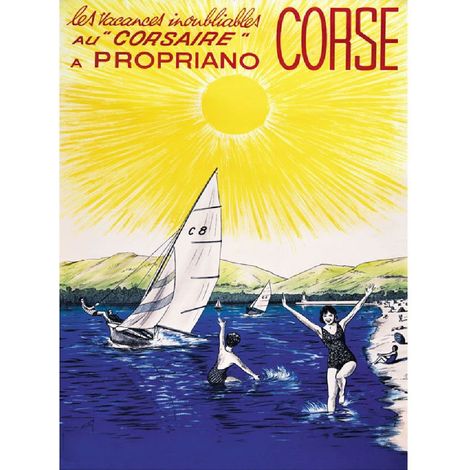 Reproduction d'affiche ancienne de Propriano Corse