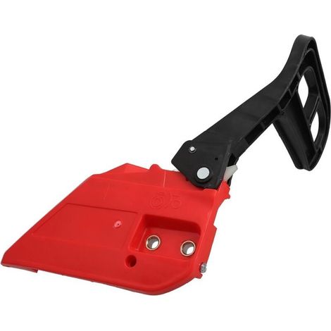 Kettenkupplung und Bremshebel für 52/58-cm³-Kettensägen. Kettenbremsbaugruppe aus Nylon und Stahl. Ersatzteil für motorbetriebene Gartengeräte und Elektrowerkzeuge. (1/5)