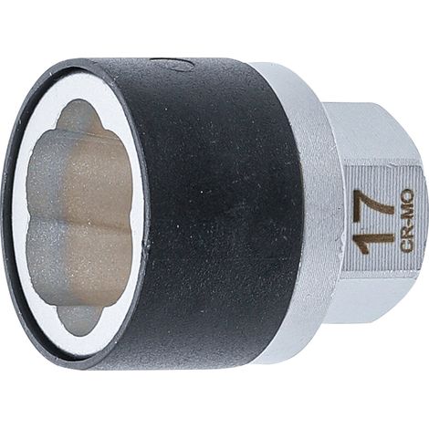 Spiral-Profil-Steckschlüssel-Einsatz / Schraubenausdreher Antrieb Außensechskant 17 mm SW 17 mm (1/2)