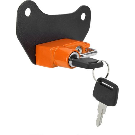 Motorrad-Modifikations-Helmschloss-Halterungshaken aus Aluminiumlegierung, passend für Indian Scout, Orange (1/5)