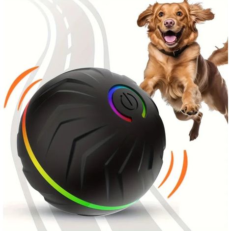 Balle pour chien intelligente et ludique — Jouet interactif pour animaux avec lumières colorées et jusqu'à 4 heures d'autonomie