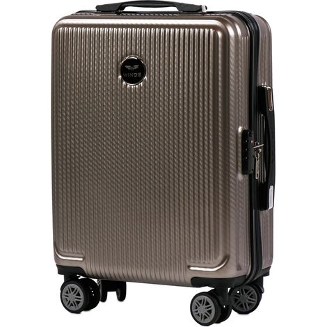Maleta de cabina Wings PC African Eagle 2.0 de 20 pulgadas, color marrón chocolate.