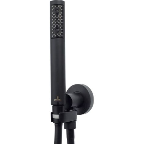 Ensemble ZEN encastrable avec support, douchette et flexible noir mat BLACK & WHITE - BOSSINI C54004C070 (1/2)