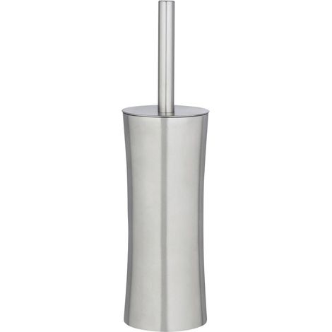 Wenko WC Bürstenhalter Olmeto Edelstahl, geschlossen Ø 10 x 37,5 cm Bürstenkopf (1/2)