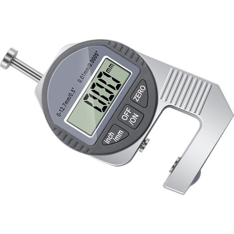 Mesureur d'épaisseur portable numérique, 0 à 12,7 mm, par pression du pouce (1/5)