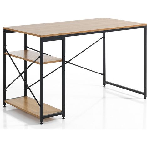 Scrivania industrial in legno e metallo per ufficio 120 cm Kyle Evo