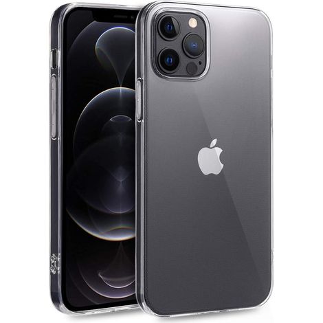 CUSTODIA PER APPLE IPHONE 12 PRO MAX IN SILICONE CON RETRO TRASPARENTE (1/5)