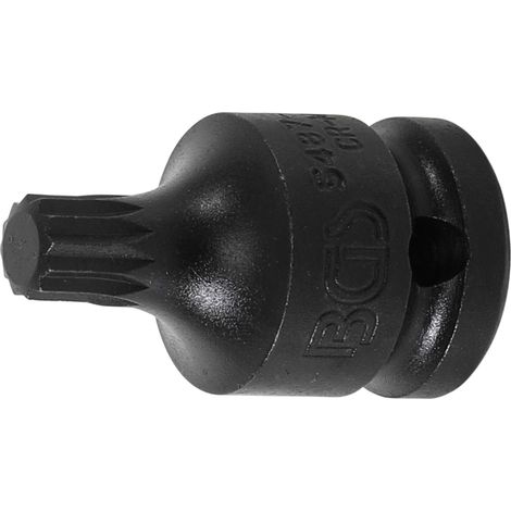 BGS Kraft-Bit-Einsatz Antrieb Innenvierkant 12,5 mm (1/2") Innenvielzahn (für XZN) M10 - 5487-M10