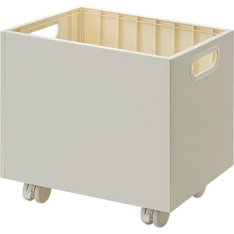 Boîte de Rangement pour Livres Empilable Double Poignée Latérale et 50kg de Charge Multifonctionnelle pour Bureau/École Grande Ouverture Sans Couvercle (1/5)