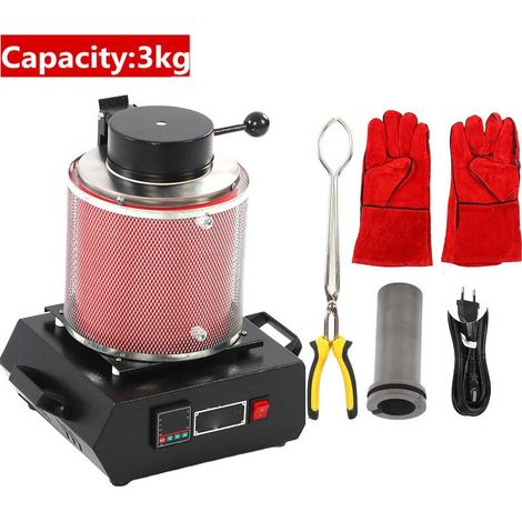 – Four de fusion numérique 1500-2000 W – Capacité 3 kg – Creuset graphite pour raffinage or et argent – Fusion sans déchets (1/5)