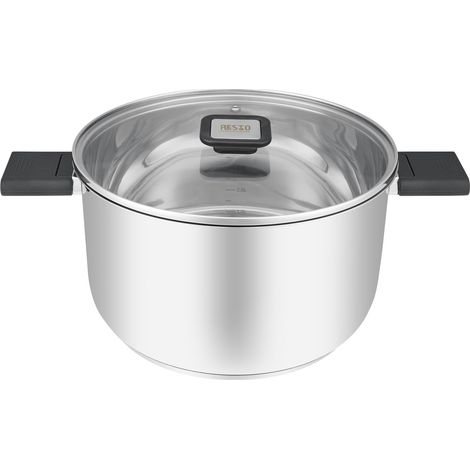 Resto Kochtopf 5,8 l (silber, Edelstahl, Induktionsherd, spülmaschinenfest) (1/4)