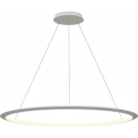 LEDS C4 Circular Suspension LED intégrée Inward 121 cm, blanc 72 W 4000 K, gradation Dali