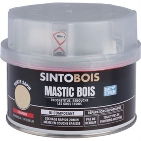 Mastic bois Sintobois chêne clair - boîte 500ml