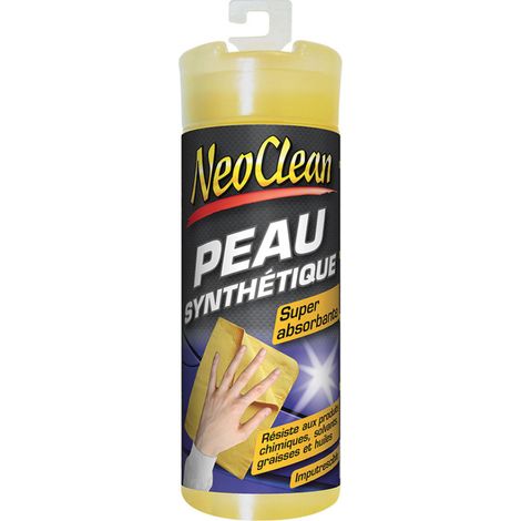 Peau de chamois synthétique petit modèle 33 x 43 cm - Ce produit de marque NEOCLEAN est neuf.