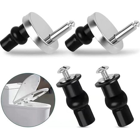 Lot de 2 supports universels pour abattant de toilette, supports de charnière pour abattant de toilette, supports de couvercle de toilette, remplacement d'abattant de toilette, supports pour toilettes (1/4)