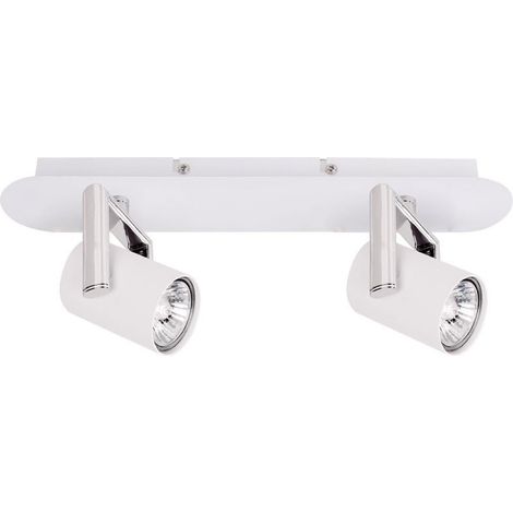 Italux Bland - Focos modernos de luz blanca 2 con pantalla LED blanco mate, GU10