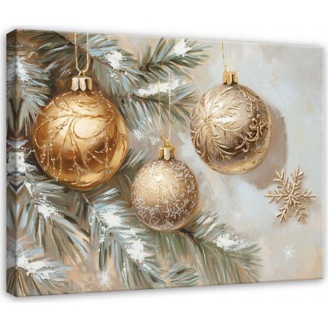 tableau arbre de noël pour chambre salon sur toile 120x80 (1/3)