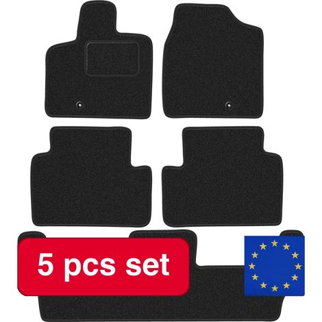 Tapis de voiture, sur mesure, matériau durable, noir (1/5)