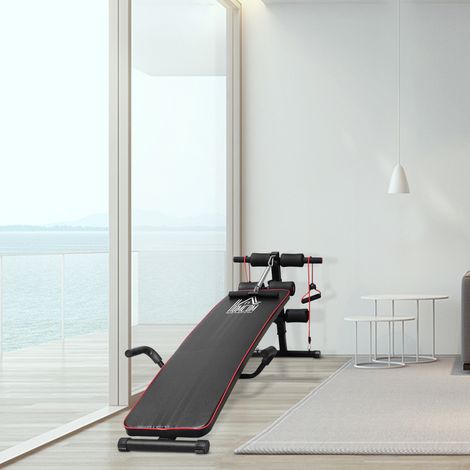 Banc de musculation réglable en hauteur, abdos et dos, pour entraînement complet du corps, banc plat et incliné (1/4)