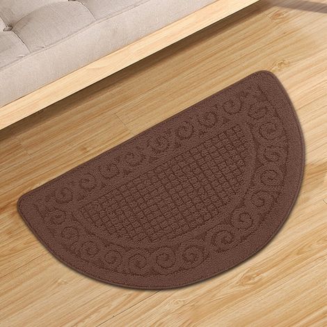 Tapis de porte semi-circulaire à moins de 5 €, antidérapant et imperméable, tapis d'entrée intérieur/extérieur, facile à nettoyer, compatible avec la décoration intérieure