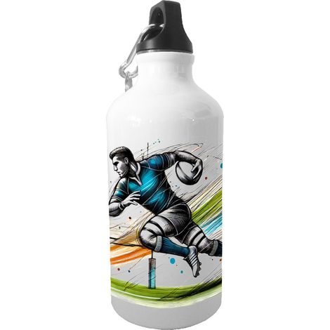 Gourde sport Rugby en aluminium 500 ml